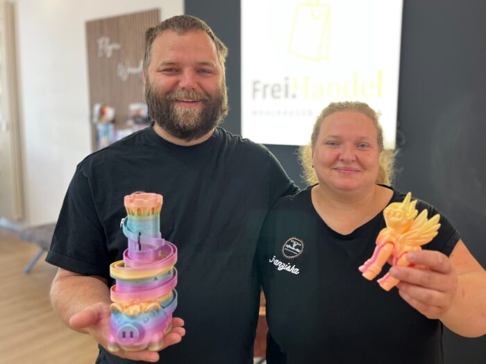 Die Frei.Händler Franziska und Ronald Huse von selfmade-mhl eröffnen bald ihr eigenes Geschäft.