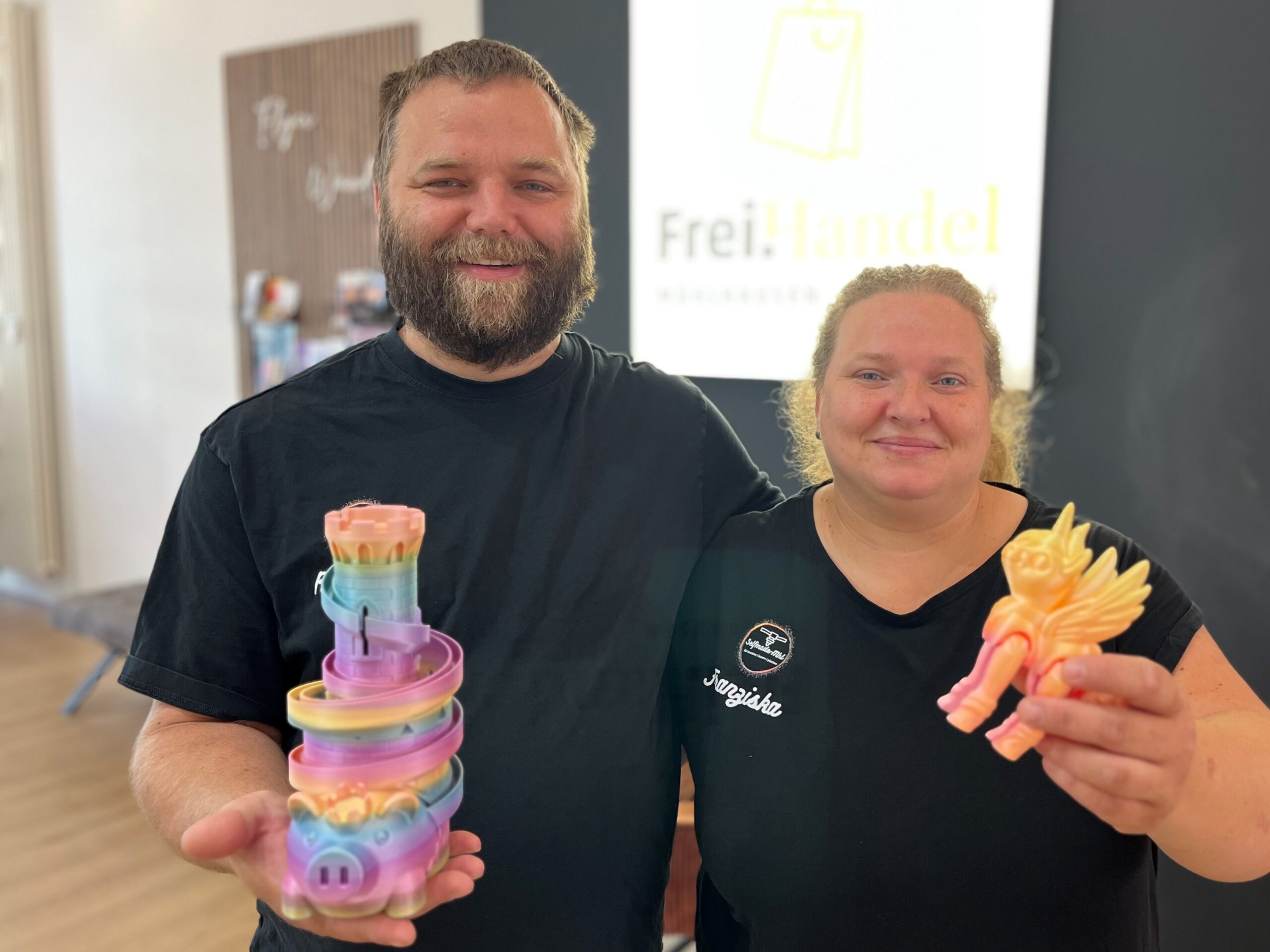 Die Frei.Händler Franziska und Ronald Huse von selfmade-mhl eröffnen bald ihr eigenes Geschäft.